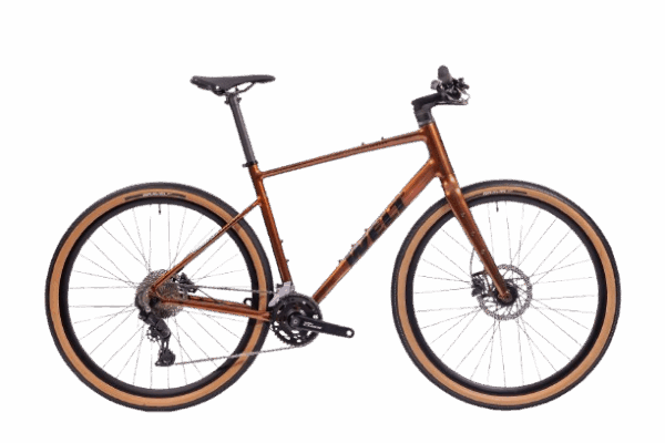 Le vélo Stroke 2.0 de Welt présenté avec sa finition Bronze est stylé