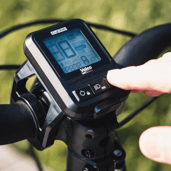 Présentation du cadran LCD multi fonctions du vélo électrique Cargo Longtail Le Formidable de la marque Galian
