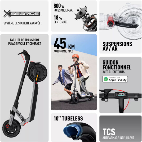 Trottinette électrique Ninebot E3 Pro caratéristiques techniques
