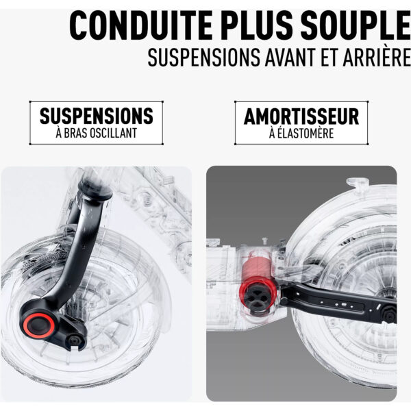 Trottinette électrique Ninebot E3 Pro suspensions